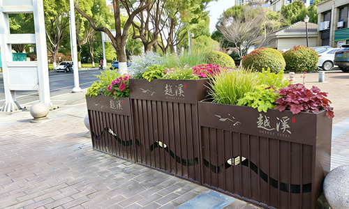 溪山清越，绿意满城｜彩格尔助力越溪街道，用定制花箱重塑城市空间颜值