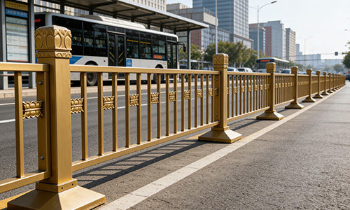 莲韵京华｜金色莲花柱帽护栏：庄重里的城市风骨