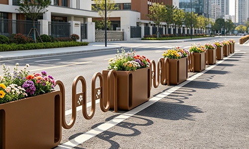 圆弧形护栏花箱：以柔化刚，守护城市通行与景观之美