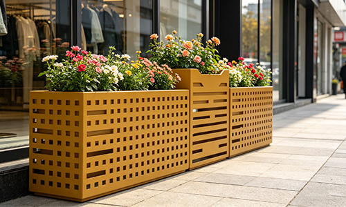 从外贸高标准到城市风景线：304 不锈钢镂空雕刻花箱