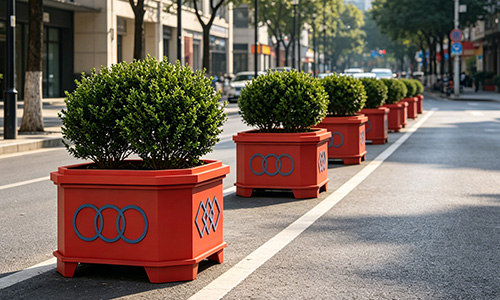 自带警示 buff 的防撞花箱：市政绿化，原来可以这么有安全感